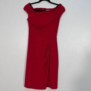 Tadashi Bodycon Midi Red Dress